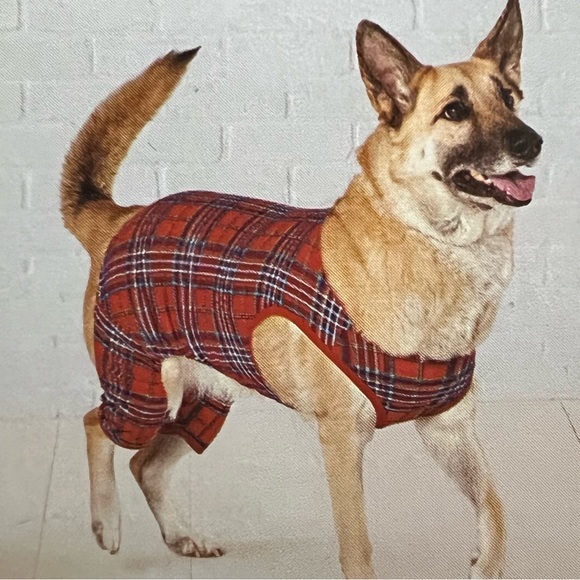 Dog | Nwt Large Plaid Dog Pajamas 95 Cotton 5 Spandex Measurements In ...